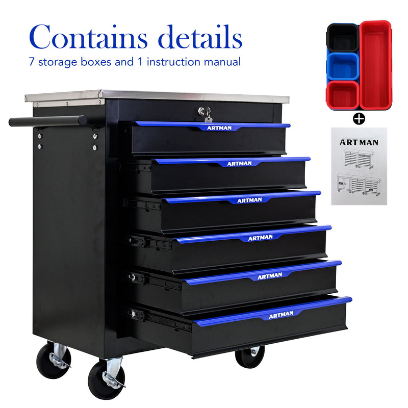 Drawer Multifunctional Tool Cart With Wheels
