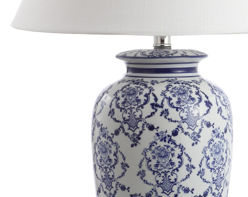 26" Novelty Table Lamp With Globe Shade - Blue
