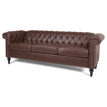 Load image into Gallery viewer, Traditional Square Arm Removable Cushion 3 Seater Sofa
