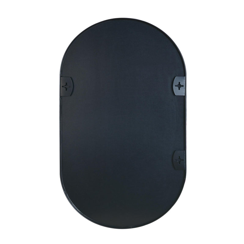 Aluminum Oval Framed Accent Mirror (756090) - Black