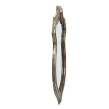 Load image into Gallery viewer, 24" Distressed Metallic Crest Shape Wall Mounted Accent Mirror Framed - Bronze
