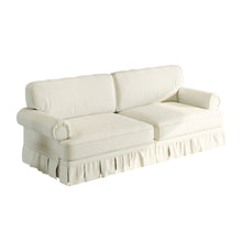 Load image into Gallery viewer, Luxuriously Comfortable Cloud Couch Sofa With Elegant Rolled Arms &amp; Pleated Skirt Design
