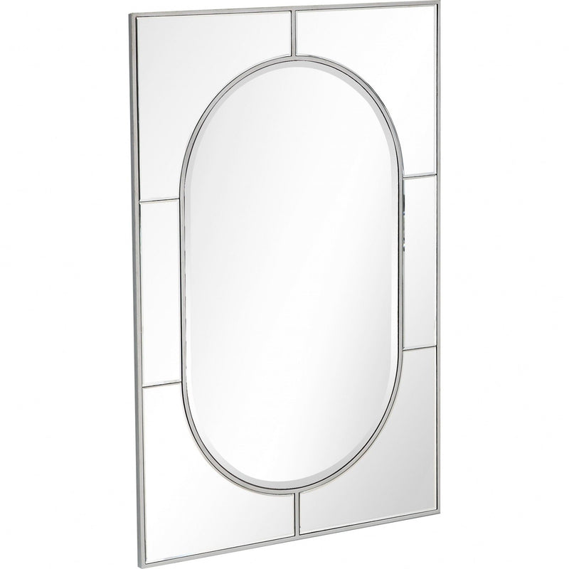 48" Metal Framed Accent Mirror - Silver