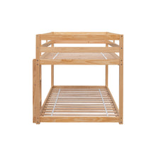 Load image into Gallery viewer, Twin over Twin Floor Bunk Bed,Natural(New SKU:W504P148543)
