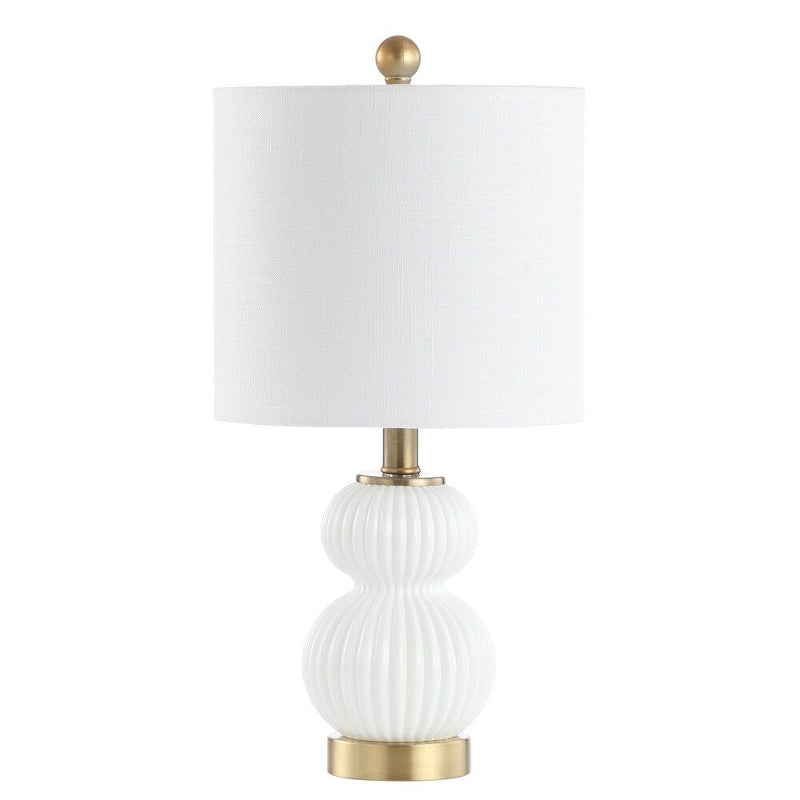 Globe Globe Lamp With Drum Shade - White