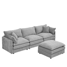 Load image into Gallery viewer, Modular L-Shaped Sectional Sofa With Movable Ottoman
