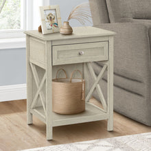 Load image into Gallery viewer, Accent End Table, 2 Tier, Storage Drawer, Transitional Style
