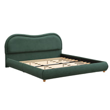 Load image into Gallery viewer, Upholstered Platform Bed Frame With Curved Headboard
