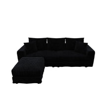 Load image into Gallery viewer, Convertible Deep Seat Sofa With Soft Pillows And Ottomans
