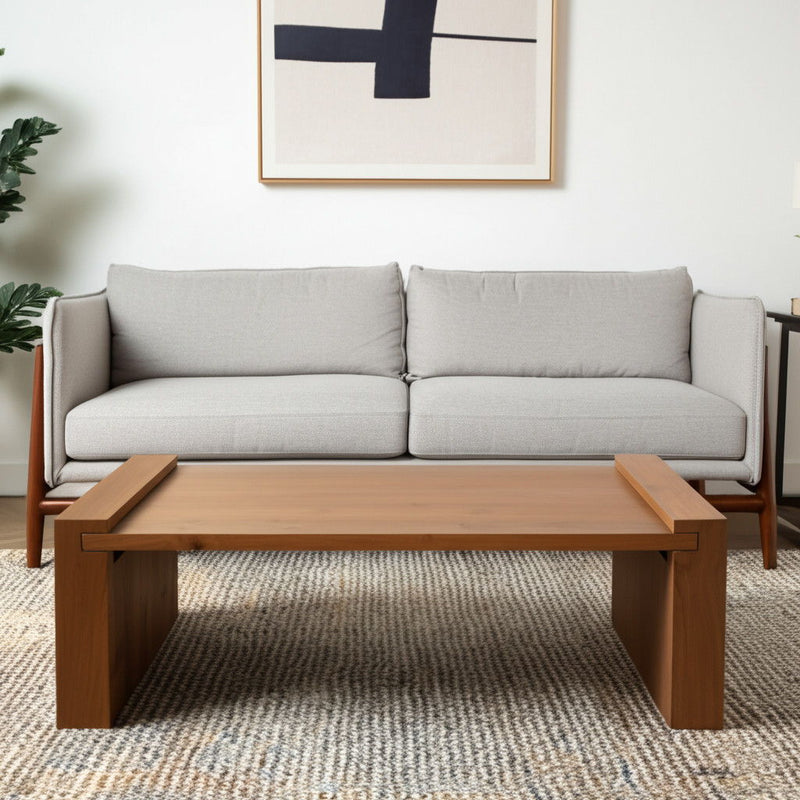 48" Solid Wood Sled Coffee Table - Natural
