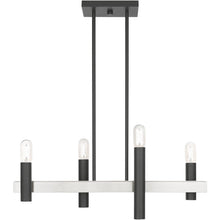 Load image into Gallery viewer, 24'' Four Light Dimmable Chandelier With Shades - Nickel
