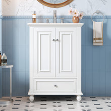 Load image into Gallery viewer, Modern Bathroom Vanity With Sink, Cabinet With Drawer And Dividers, Rectangular Storage Unit

