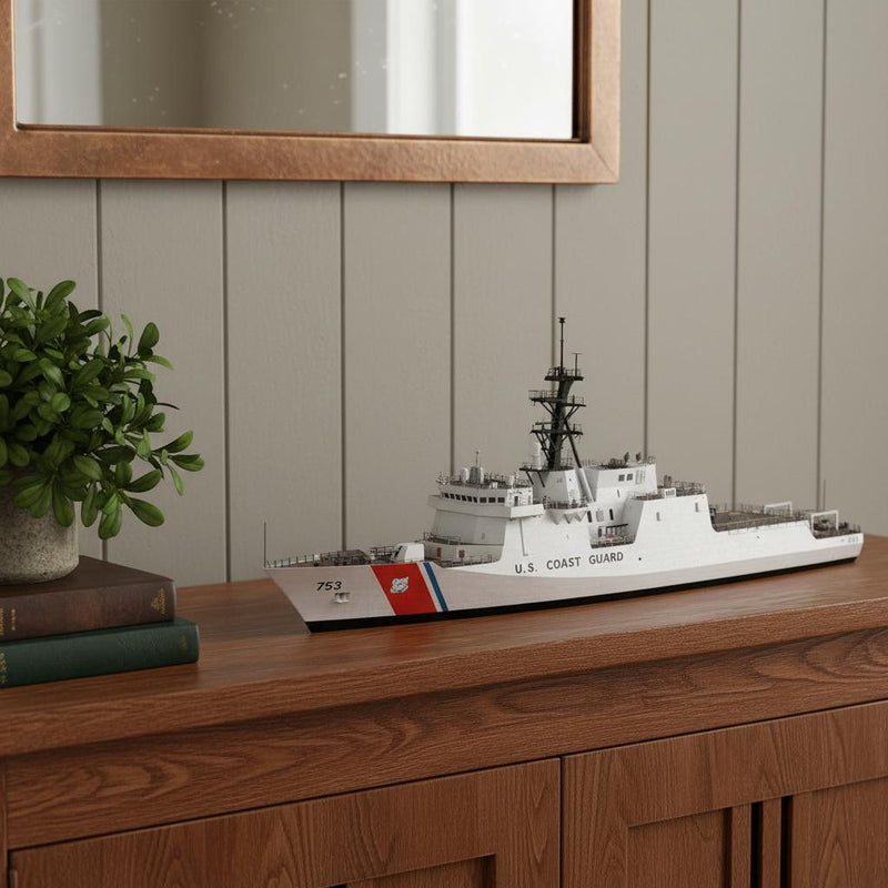 Hand Painted Model Boat (624483) - White