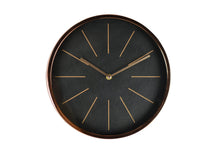 Load image into Gallery viewer, Heavy Duty Plastic Silent Analog Round Wall Clock - Black / Rose Gold
