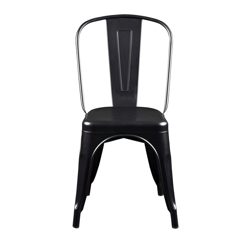 Steel Dining Side Chairs (Set of 4) - Black