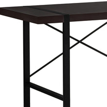 Load image into Gallery viewer, 49" Dark Brown and Black Computer Desk
