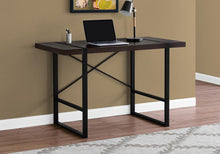 Load image into Gallery viewer, 49" Dark Brown and Black Computer Desk
