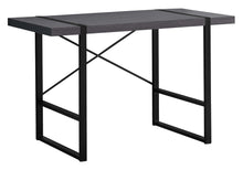 Load image into Gallery viewer, 49" Gray and Black Computer Desk

