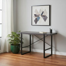 Load image into Gallery viewer, 49" Gray and Black Computer Desk
