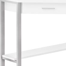 Load image into Gallery viewer, 42" White and Silver Corner Computer Desk
