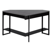 Load image into Gallery viewer, 42" Gray and Black Corner Computer Desk
