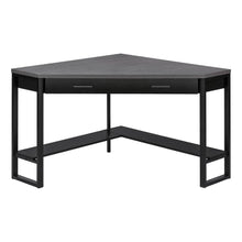 Load image into Gallery viewer, 42" Gray and Black Corner Computer Desk
