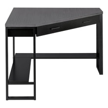 Load image into Gallery viewer, 42" Gray and Black Corner Computer Desk
