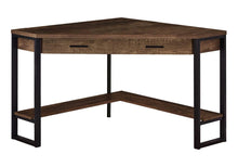 Load image into Gallery viewer, 42" Brown and Black Corner Computer Desk
