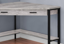 Load image into Gallery viewer, 42" Gray and Black Corner Computer Desk
