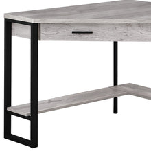 Load image into Gallery viewer, 42" Gray and Black Corner Computer Desk
