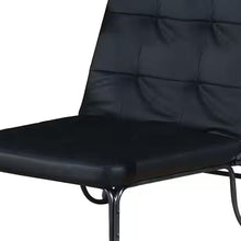 Load image into Gallery viewer, 75" Faux Leather Tufted Convertible Chair - Black
