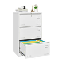 Load image into Gallery viewer, Filing Cabinet Lateral File Cabinet 3 Drawer, Locking Metal File Cabinets Three Drawer, Office Filing Cabinet With Lock Drawers For Home Office
