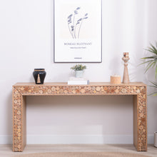 Load image into Gallery viewer, Rustic Wood Console Table With Natural Log Accents, Entryway Table, Narrow Sofa Table, Hallway Accent Table, Modern Farmhouse Style - Natural
