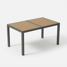 Load image into Gallery viewer, Rectangle Outdoor Patio Table With Slatted Top - Gray
