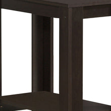 Load image into Gallery viewer, Wood End Table With Shelf - Dark Brown
