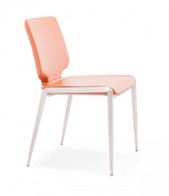 Load image into Gallery viewer, Faux Leather Dining Side Chairs (Set of 2) - Orange

