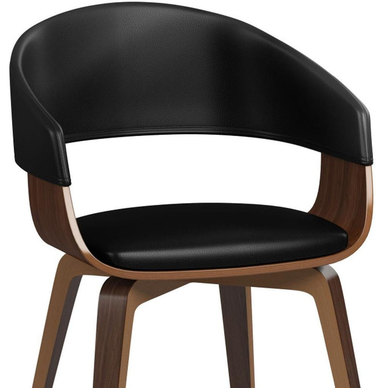 Wood Dining Parsons Chair - Black / Walnut