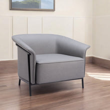 Load image into Gallery viewer, Faux Leather Arm Chair - Slate Gray And Black
