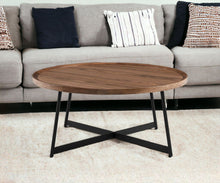 Load image into Gallery viewer, Round Coffee Table - Black / Walnut
