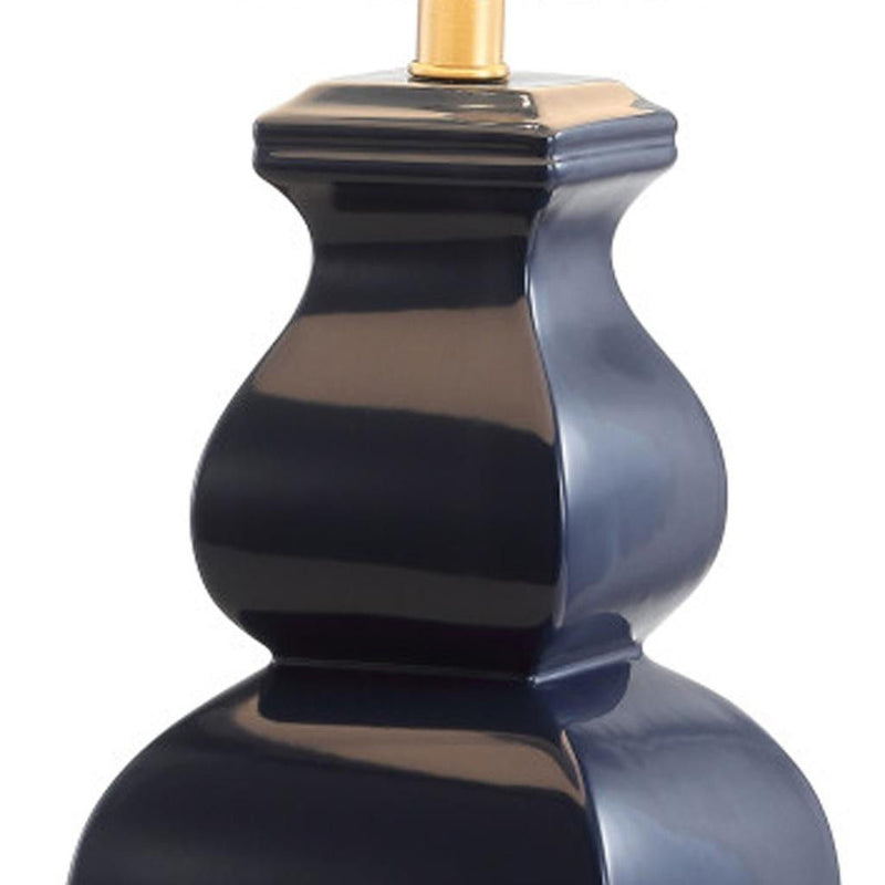 Novelty Table Lamp LED With Globe Shade - Navy Blue