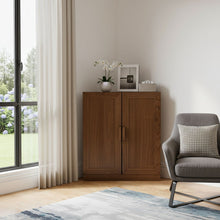 Load image into Gallery viewer, Corner Accent Cabinet With Two Doors (Set of 2) - Walnut
