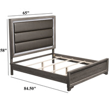 Load image into Gallery viewer, Bed With Horizontal Tufting Headboard
