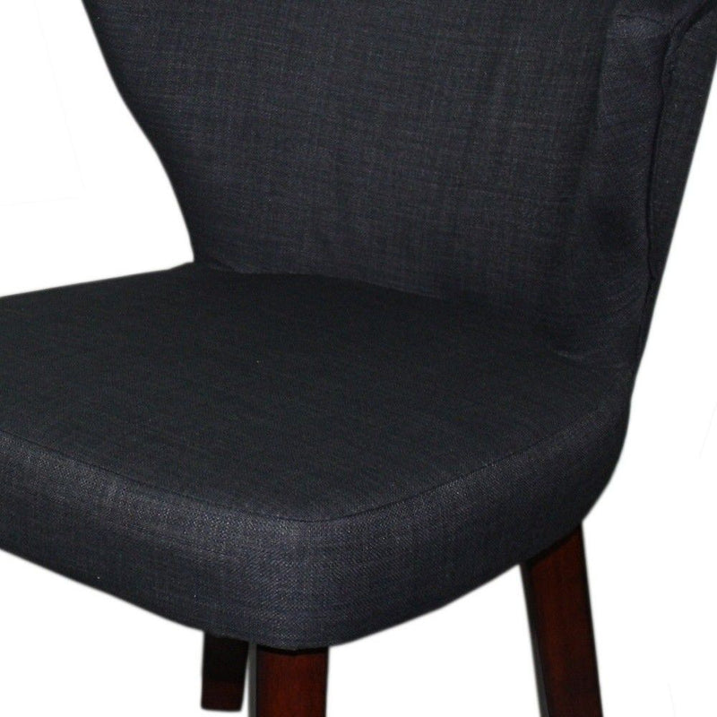 31" Contemporary Wooden Curve Back Dining or Accent Chair - Gray