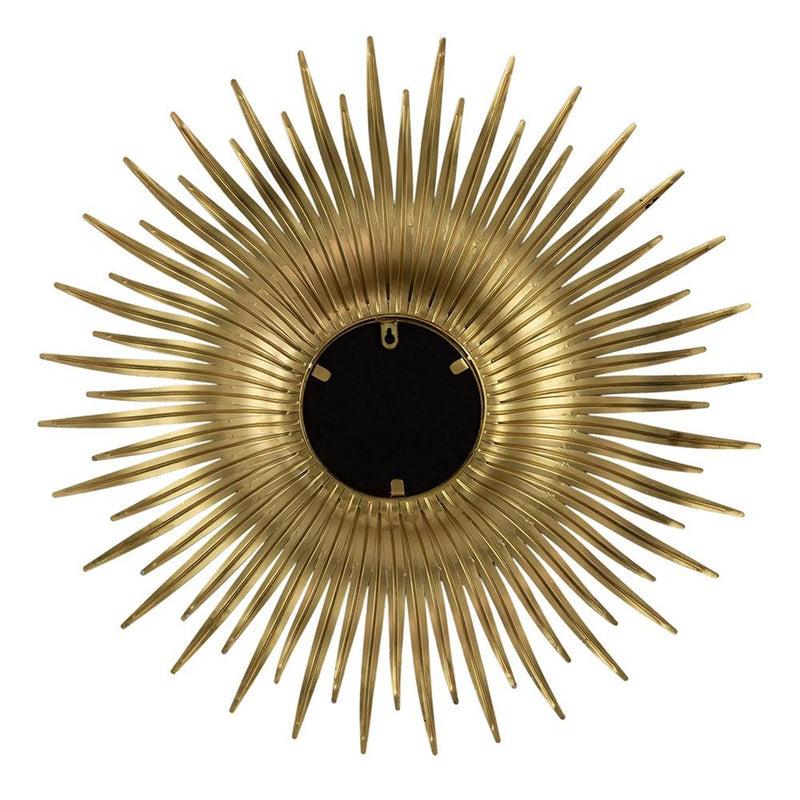 28" Sunburst Iron Framed Accent Mirror - Gold