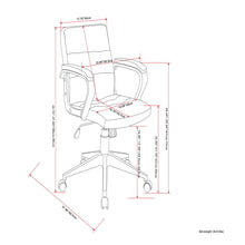 Load image into Gallery viewer, Brewer - Swivel Office Chair - Distressed Blue
