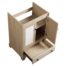 Load image into Gallery viewer, Bathroom Vanity Base, Cabinet With Carved Floral Doors - Natural Wood
