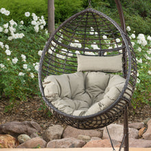 Load image into Gallery viewer, Hanging Basket Chair With Metal Frame And Seat Cushion
