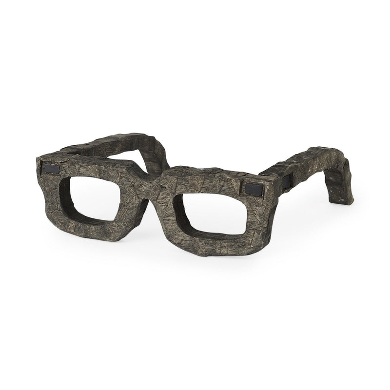 Eugene Wooden Eye Sculpture - Rust / Brown