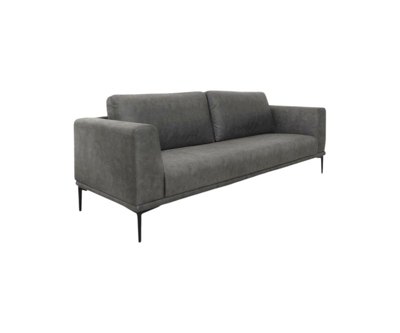 Modern Loveseat With Removable Cushions - Dark Gray