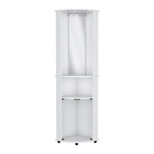 Load image into Gallery viewer, 75" Wood Corner Bar Cabinet With Three Shelves - White
